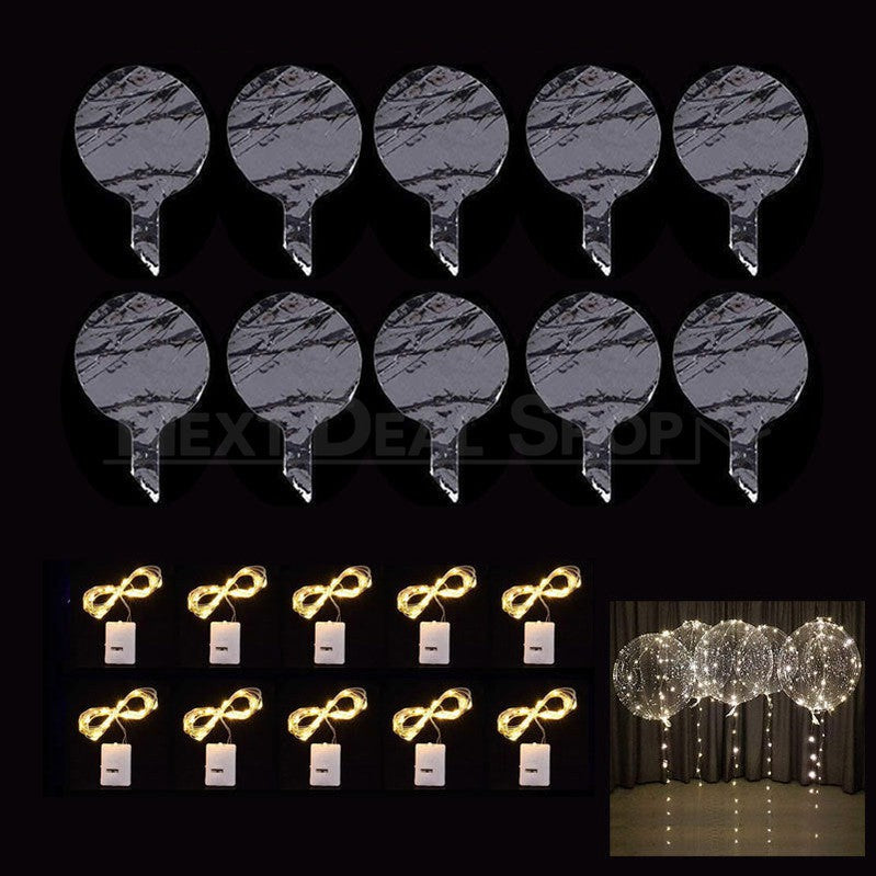 10 Pcs - Led Light Up Party Balloon