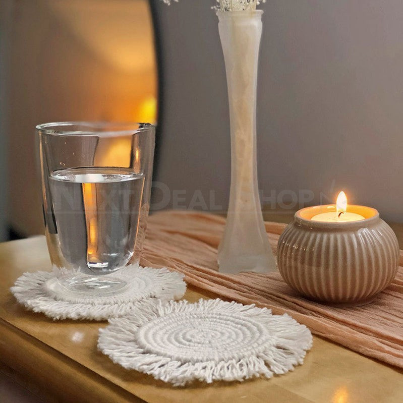 2 Pcs - Handmade Bohemian Woven Coaster