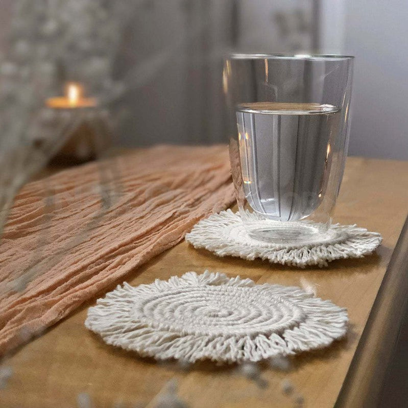 2 Pcs - Handmade Bohemian Woven Coaster