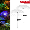 2 Pcs - Solar Powered Color-Changing Jellyfish Stake Light
