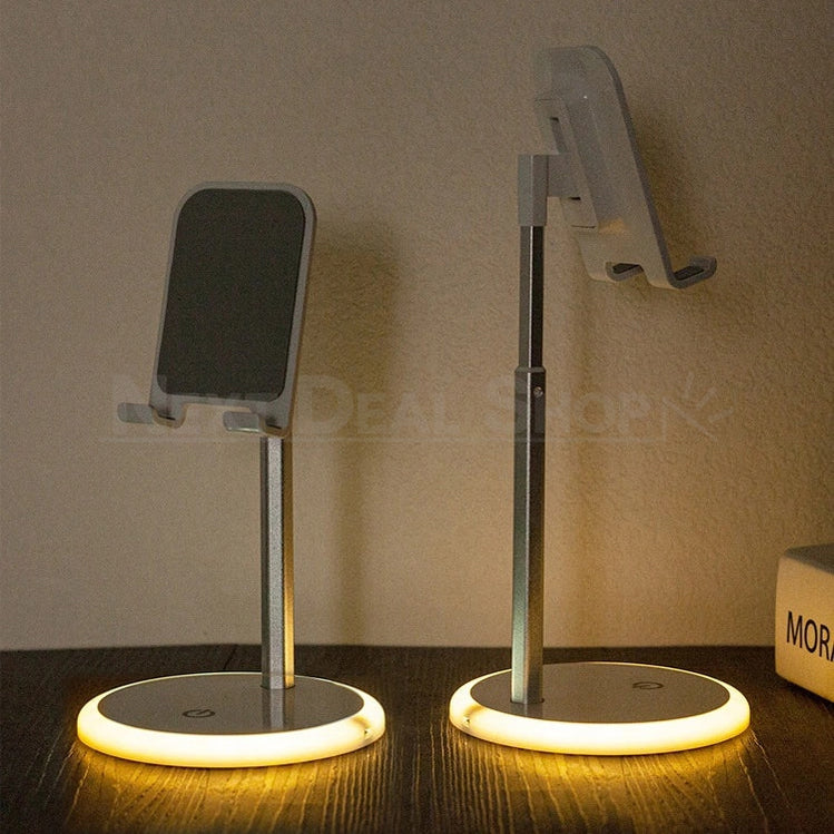 2 in 1 Phone and Tablet Stand with Night Lamp