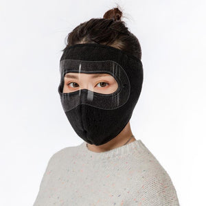 Warm winter mask  windproof, protects your face and ears against storms.