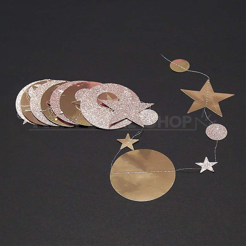 3 Pack - Star & Circle Hanging Decoration