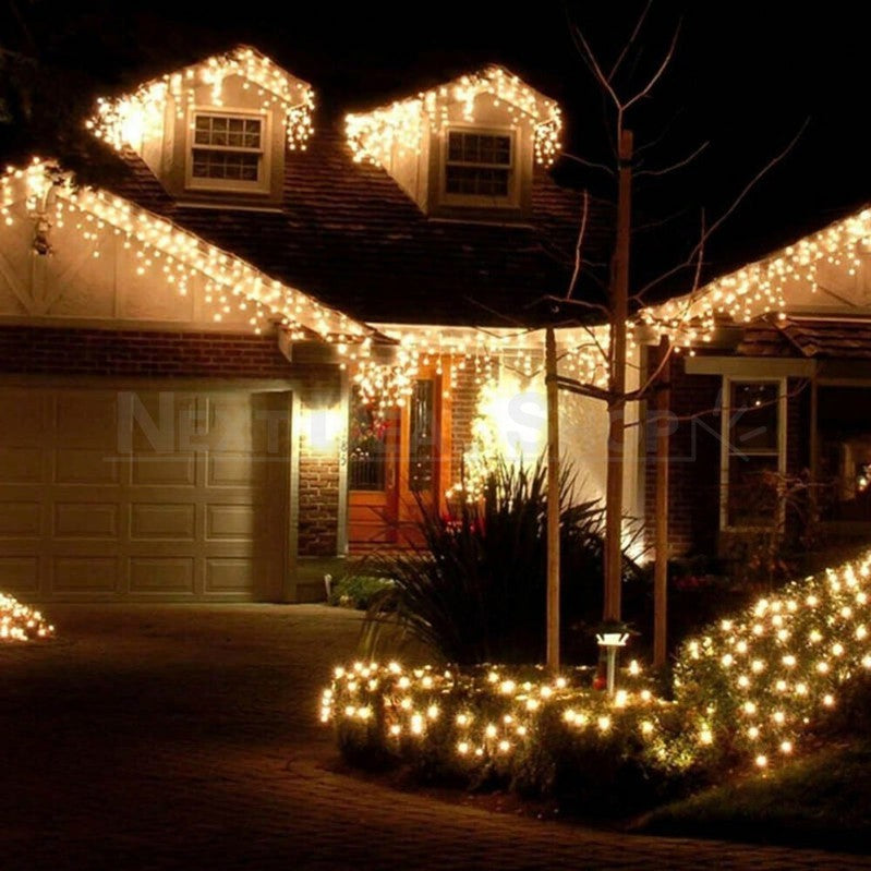 32.8 ft Festive Icicle String Light (Extendable)