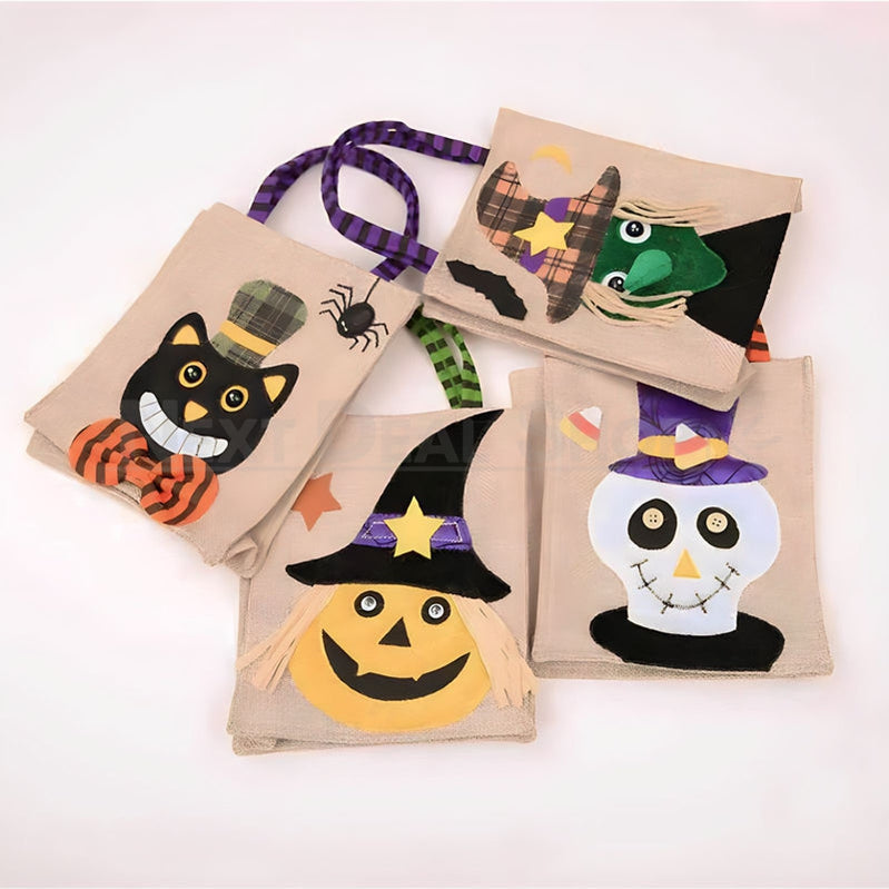 4 Pack - Halloween Trick or Treat Candy Bag