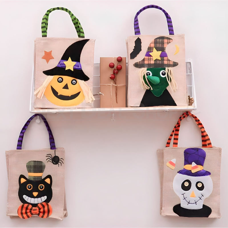 4 Pack - Halloween Trick or Treat Candy Bag