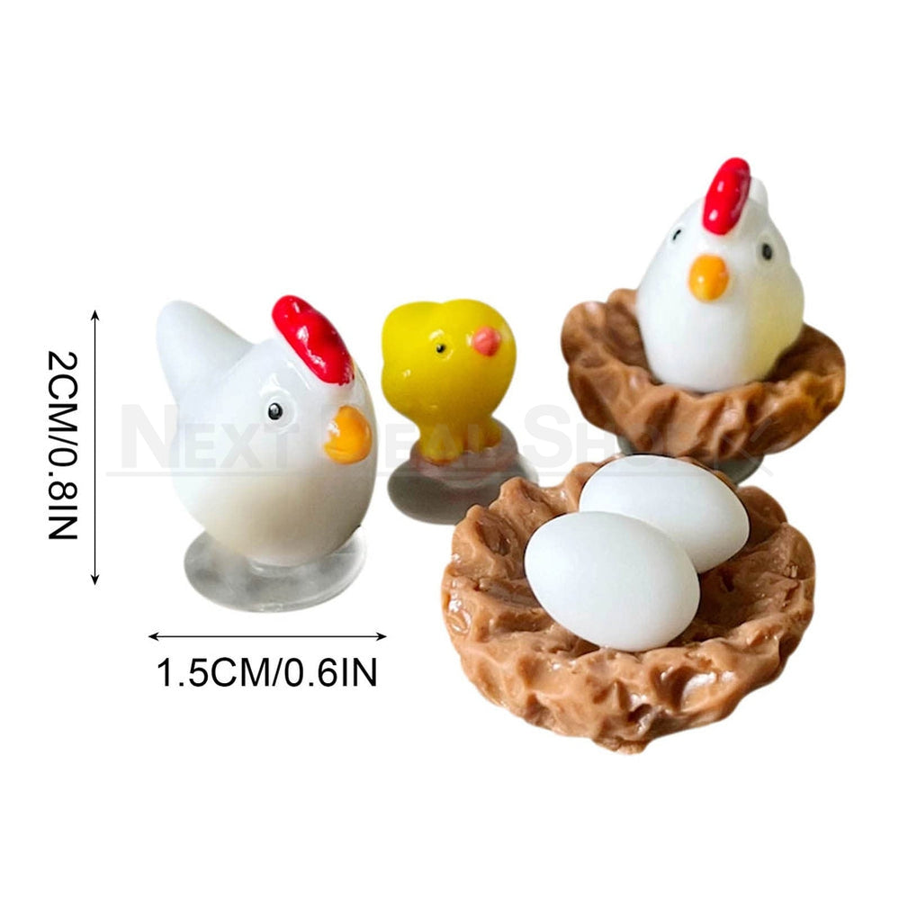 4 Pcs - Chicken Family Shoe Charms Set