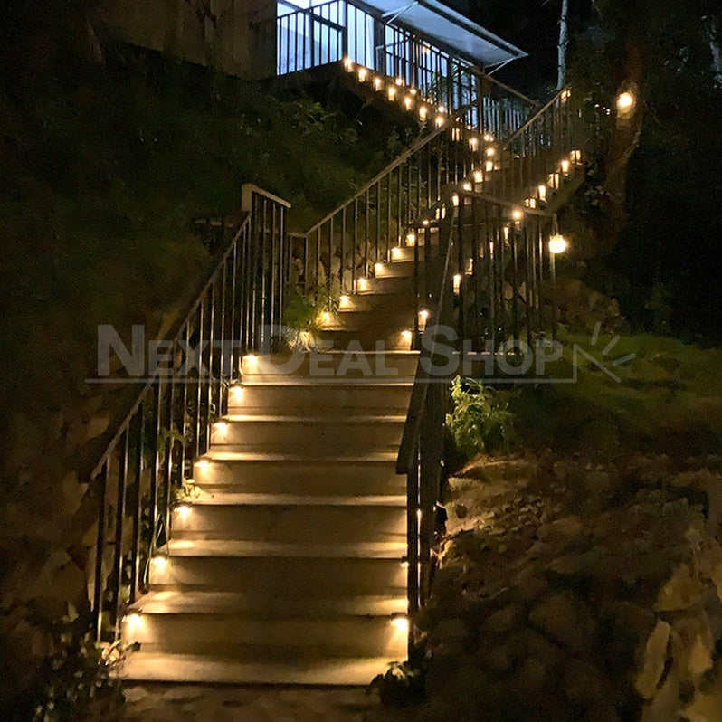 4 Pcs - Solar Powered Outdoor Ledge LED Light