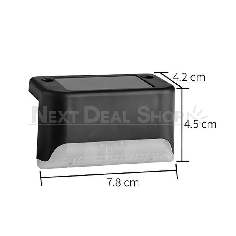 4 Pcs - Solar Powered Outdoor Ledge LED Light