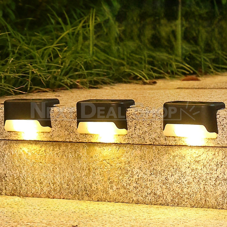 4 Pcs - Solar Powered Outdoor Ledge LED Light