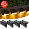 4 Pcs - Solar Powered Outdoor Ledge LED Light