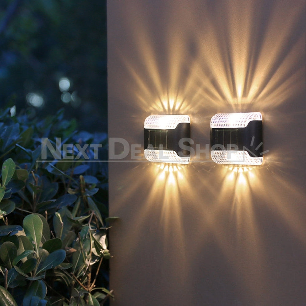 4 Pcs - Solar Powered Up & Down Garden Wall Light