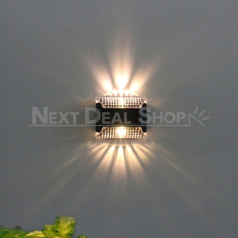 4 Pcs - Solar Powered Up & Down Garden Wall Light