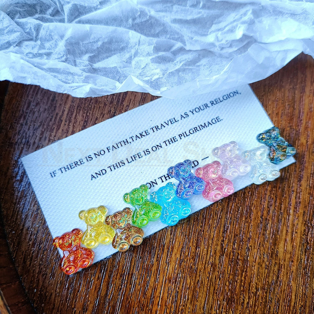 5 Pairs Gummy Bear Earring Set