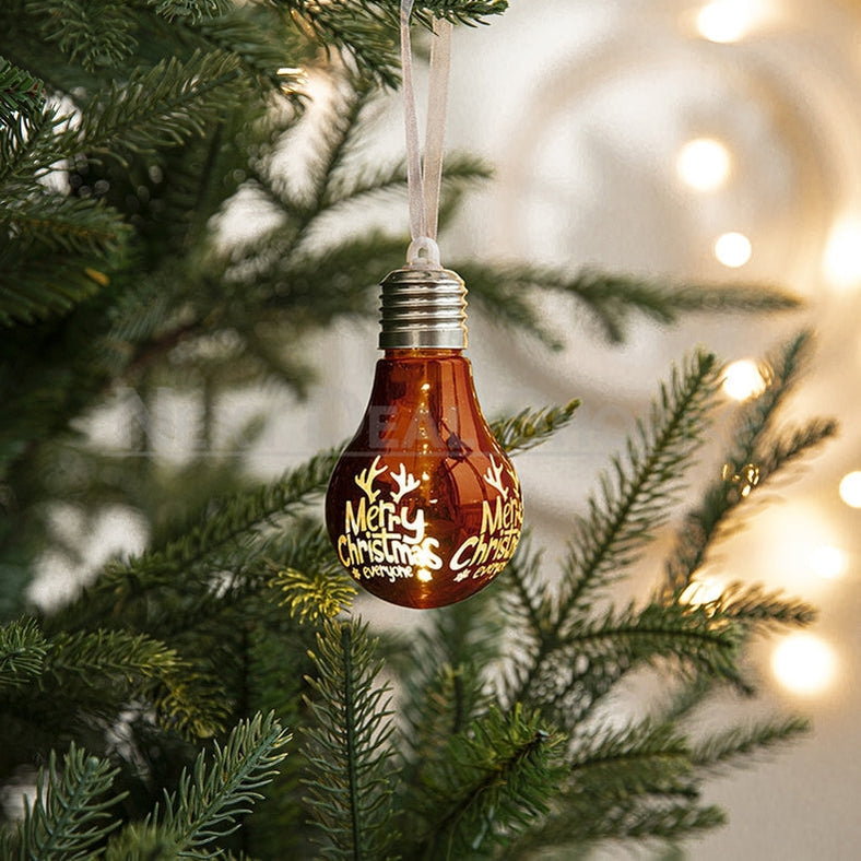 6 Pcs - Light Up Christmas Tree Bauble Ornament
