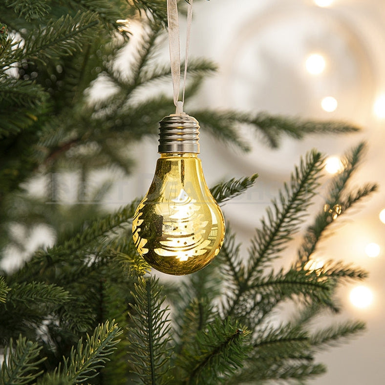 6 Pcs - Light Up Christmas Tree Bauble Ornament