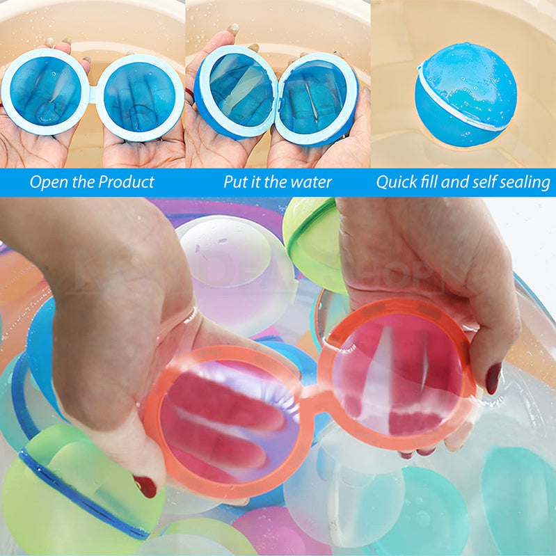 6 Pcs - Reusable Magnetic Water Balloons