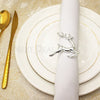 6 Pcs - Silver Reindeer Napkin Ring