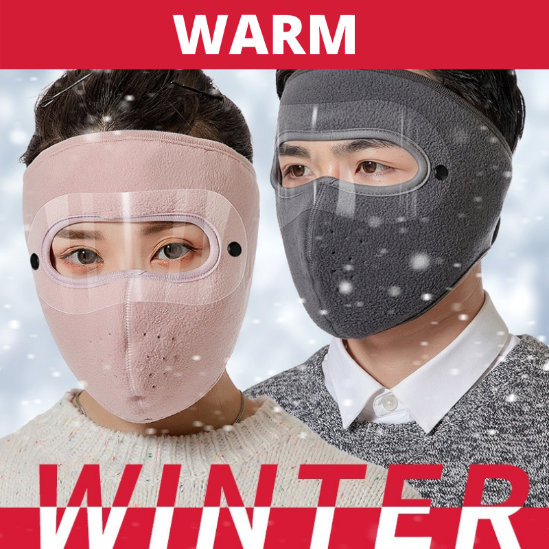 Warm winter mask  windproof, protects your face and ears against storms.