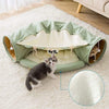 Funny Cat Bed Pet Tent 2 Holes Tunnel