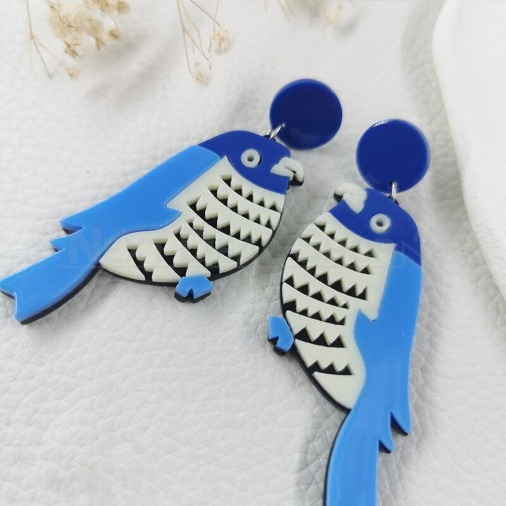 Blue Bird Earrings