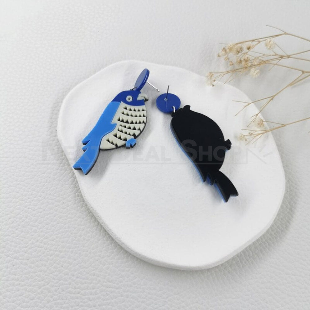 Blue Bird Earrings