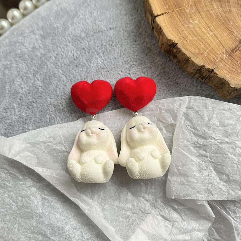 Bunny Heart Drop Earrings