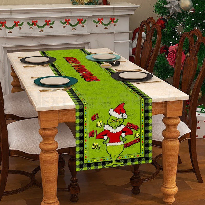 Christmas Grinch Table Runner