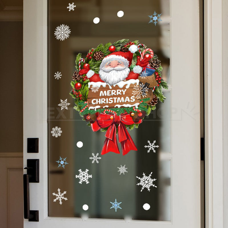 Christmas Wreath & Snowflake Sticker