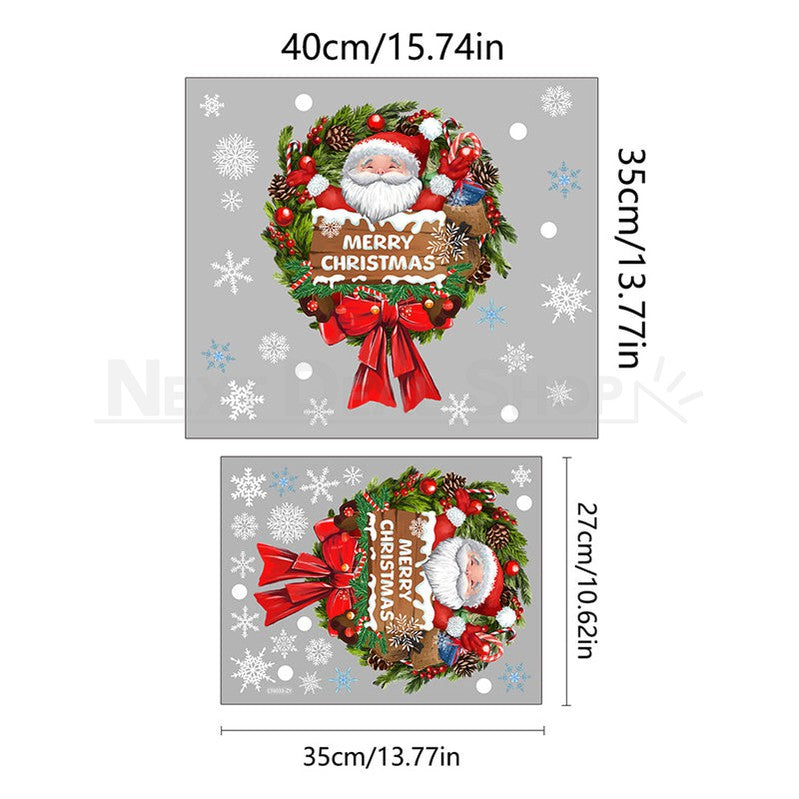 Christmas Wreath & Snowflake Sticker