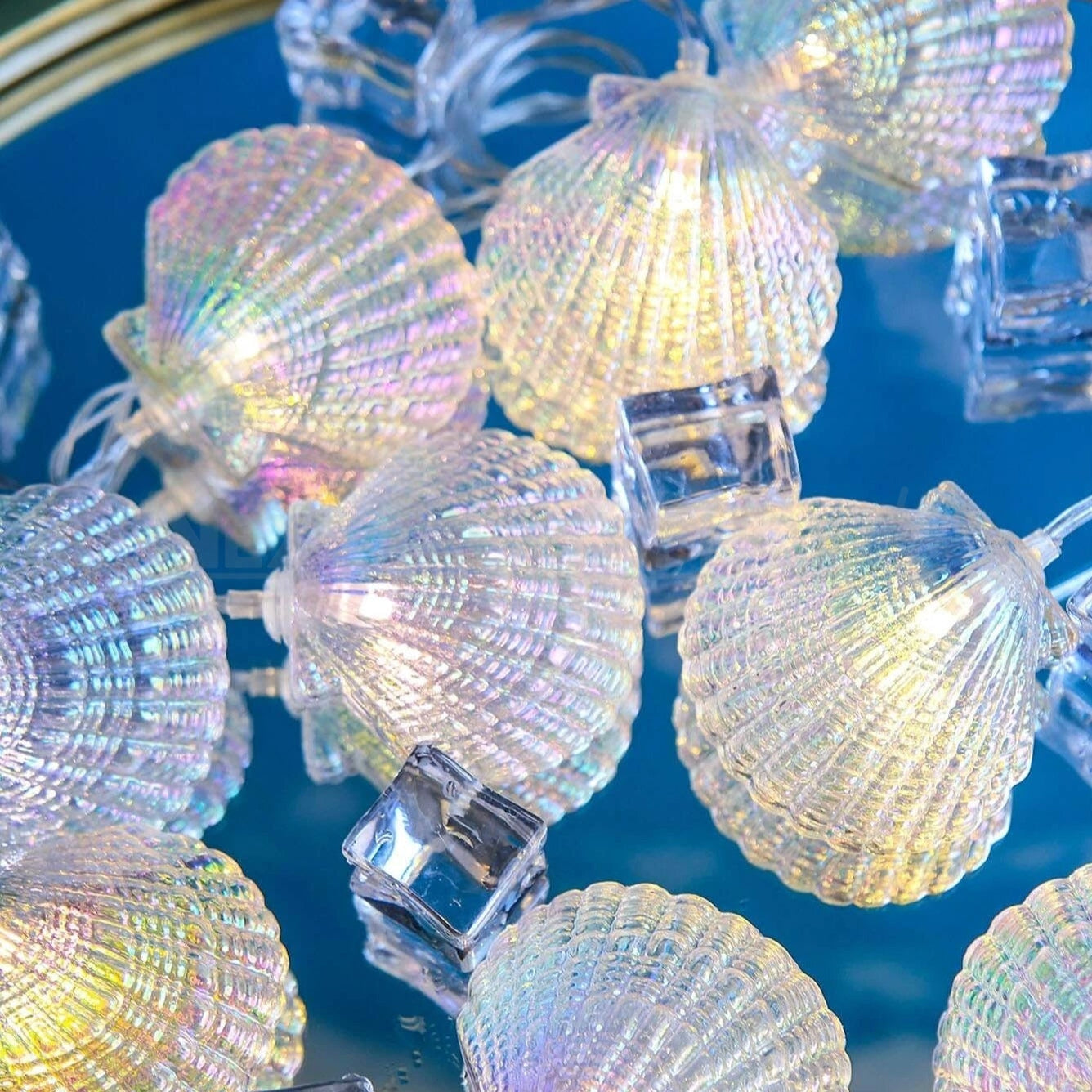 Dazzling Iridescent Seashell LED String Light