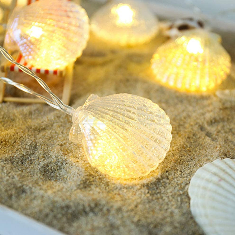 Dazzling Iridescent Seashell LED String Light