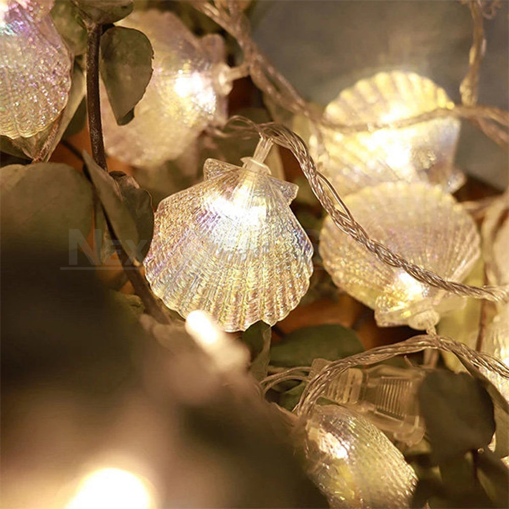 Dazzling Iridescent Seashell LED String Light