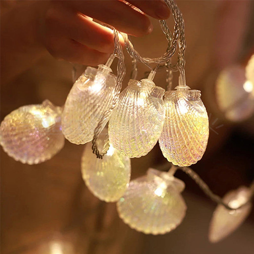 Dazzling Iridescent Seashell LED String Light