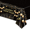 Disposable Plastic New Year Tablecloth (54 x 108 Inches)