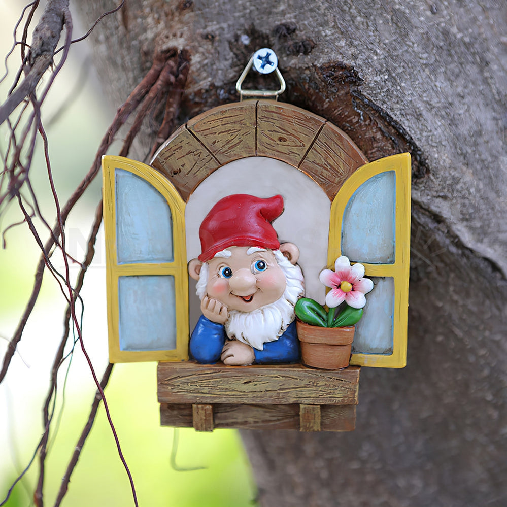 Gnome at the Window Wall Decoration