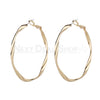 Gold Plated Twist Hoop Earrings