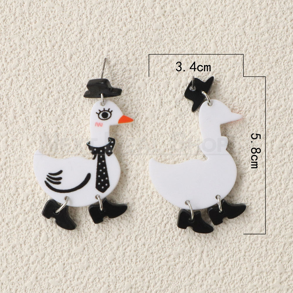 Goose Drop Earrings