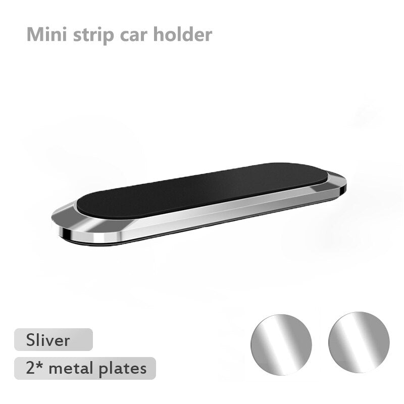 Oppselve Magnetic Car Phone Holder Mini Strip Shape Stand For iPhone 13 12 11 Samsung Xiaomi Huawei Metal Magnet GPS Car Mount