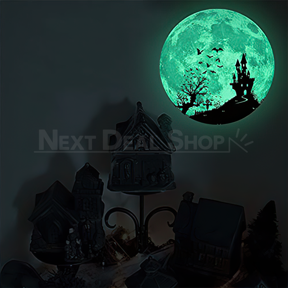 Halloween Glow in the Dark Moon Sticker