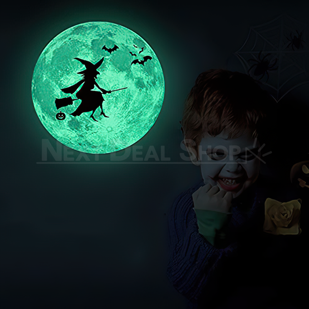 Halloween Glow in the Dark Moon Sticker