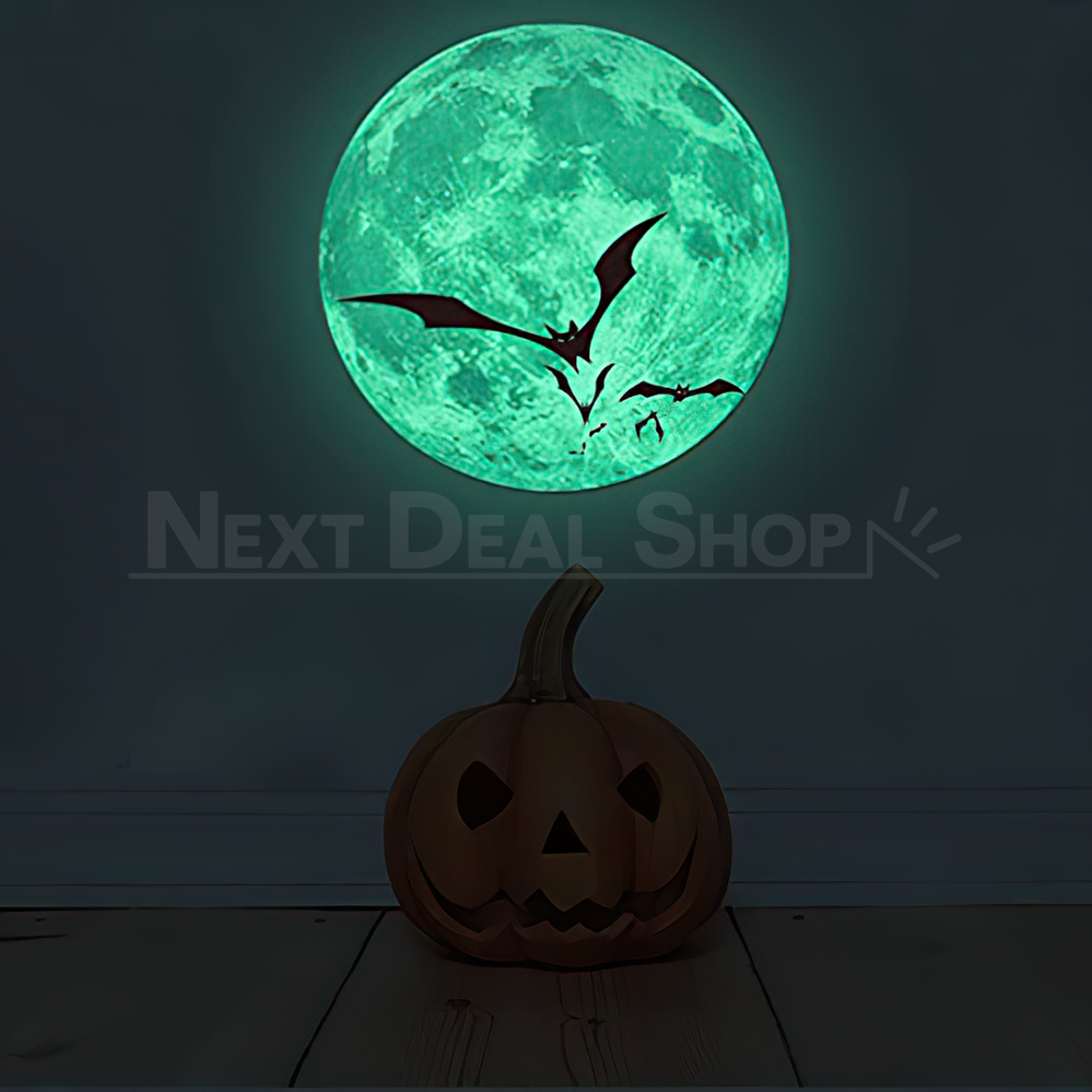 Halloween Glow in the Dark Moon Sticker