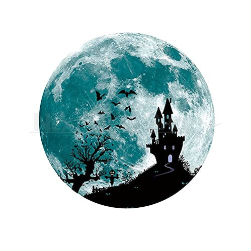 Halloween Glow in the Dark Moon Sticker