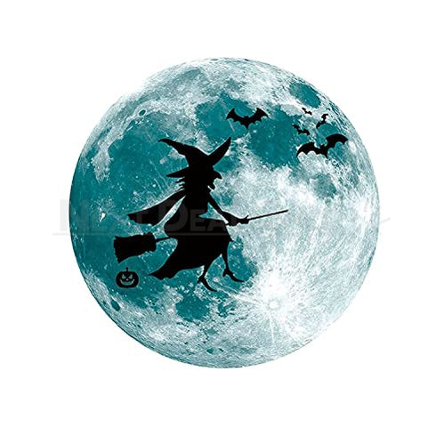 Halloween Glow in the Dark Moon Sticker