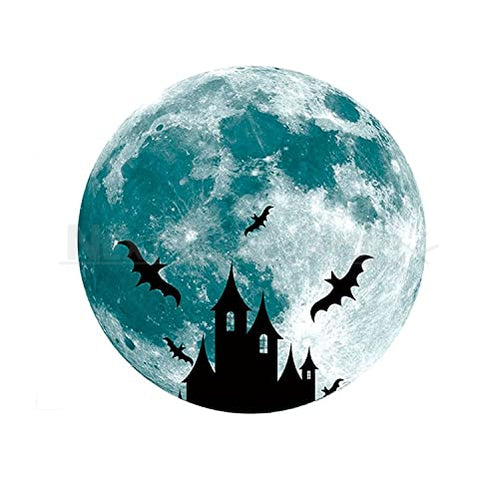 Halloween Glow in the Dark Moon Sticker