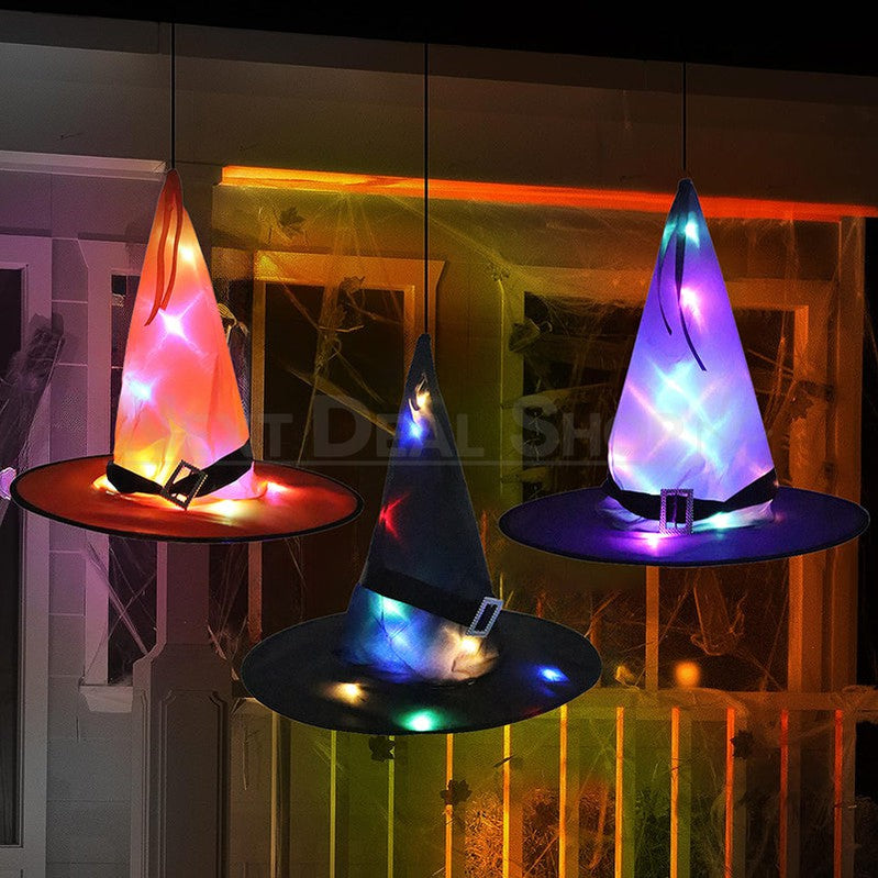 Halloween LED Light Up Witch Hat