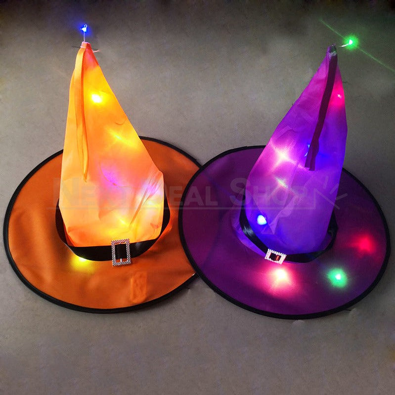 Halloween LED Light Up Witch Hat