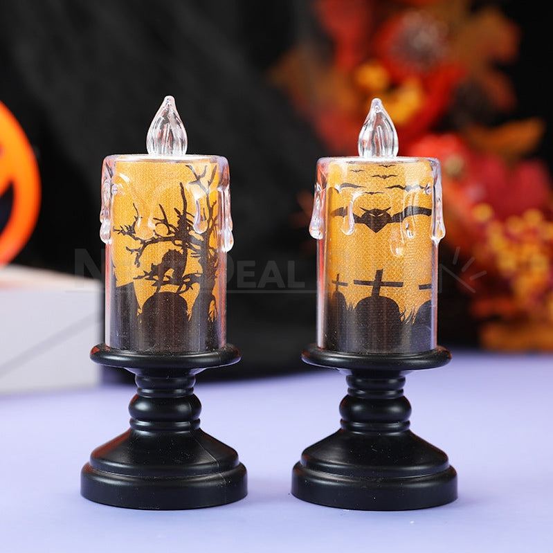 Halloween Light Up Glitter Candle Light