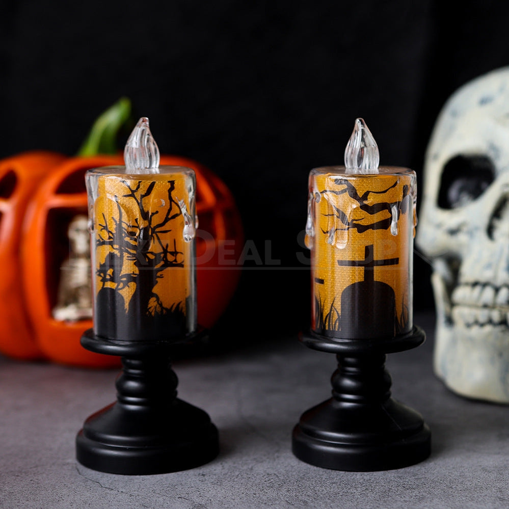 Halloween Light Up Glitter Candle Light