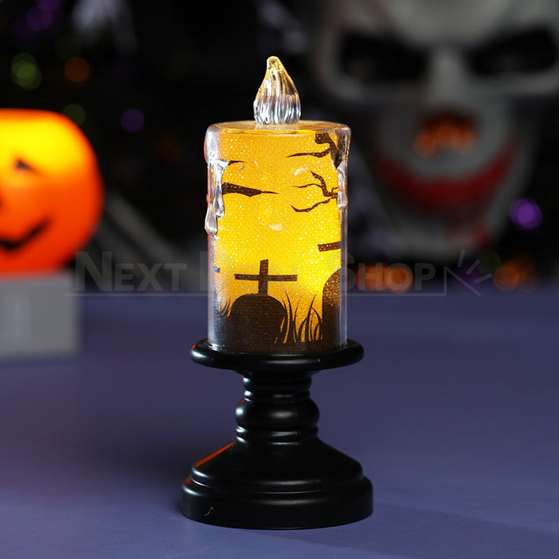 Halloween Light Up Glitter Candle Light